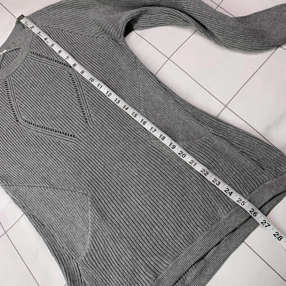 Lululemon the Sweater the Better Heathered Gray Crew Neck Size 4 Yoga Pilates - Picture 8 of 8